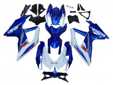 Blau Weiß Rot 2008-2010 Suzuki GSXR 600 / GSXR 750 Motorrad Verkleidung Kit