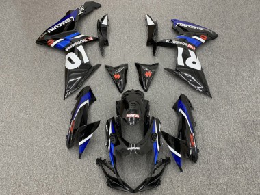 Glänzendes Schwarz Weiß Blau Rot 2008-2010 Suzuki GSXR 600 / GSXR 750 Motorrad Verkleidung