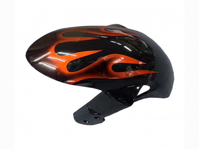 Glänzendes Schwarz Orange Flamme 2008-2010 Suzuki GSXR 600 / GSXR 750 Motorrad Verkleidung