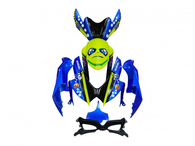 Blau Fluoreszierendes Grün Hai 2008-2010 Suzuki GSXR 600 / GSXR 750 Motorrad Verkleidung