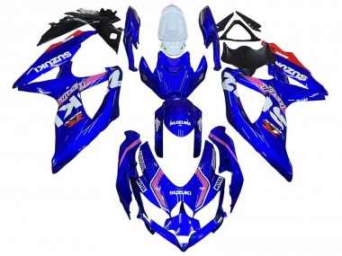 Weiß Blau Rosa Ecstar Motul 2008-2010 Suzuki GSXR 600 / GSXR 750 Motorrad Verkleidung