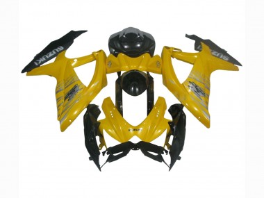 Gelb Glänzendes Schwarz 2008-2010 Suzuki GSXR 600 / GSXR 750 Motorrad Verkleidung