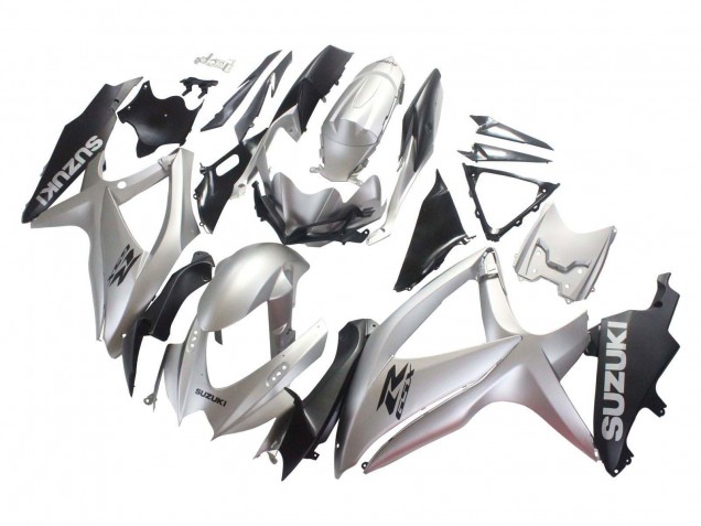 Silber Matt Schwarz 2008-2010 Suzuki GSXR 600 / GSXR 750 Motorrad Verkleidung