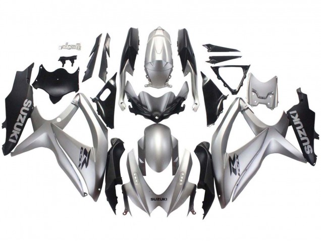 Silber Matt Schwarz 2008-2010 Suzuki GSXR 600 / GSXR 750 Motorrad Verkleidung