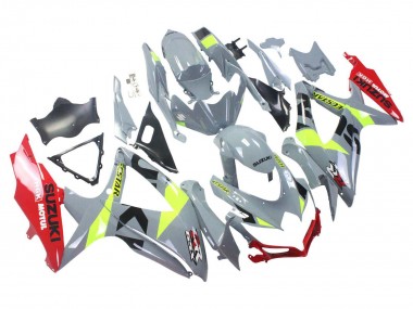 Grau Gelb Rot 2008-2010 Suzuki GSXR 600 / GSXR 750 Motorrad Verkleidung