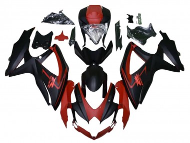 Kastanienbraun Rot Matt Schwarz 2008-2010 Suzuki GSXR 600 / GSXR 750 Motorrad Verkleidung
