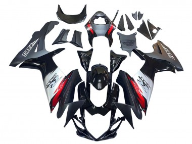Glänzendes Schwarz Geschmiedet Carbonfaser Silber Rot 2011-2024 Suzuki GSXR 600 / GSXR 750 Motorrad Verkleidung