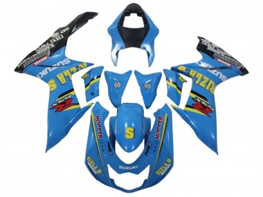 Blau Gelb Schwarz Rizla 2011-2024 Suzuki GSXR 600 / GSXR 750 Motorrad Verkleidung