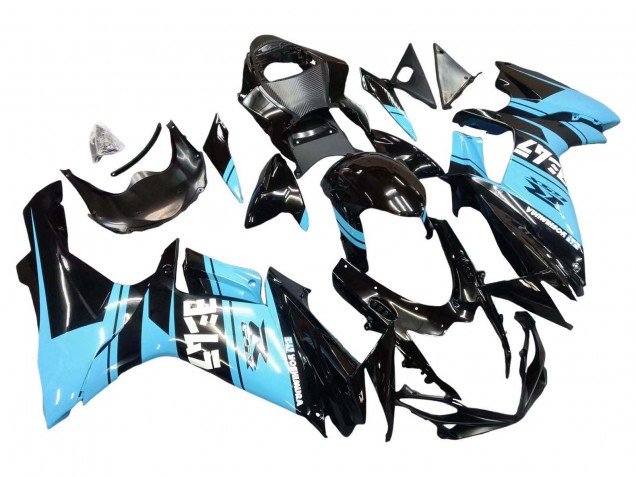 Glänzendes Schwarz Hellblau 2011-2024 Suzuki GSXR 600 / GSXR 750 Motorrad Verkleidung
