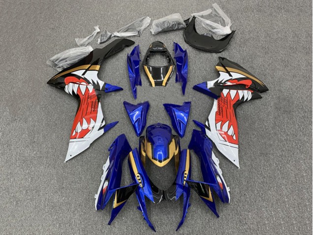 Blau Gold Rot Schwarz 2011-2024 Suzuki GSXR 600 / GSXR 750 Motorrad Verkleidung