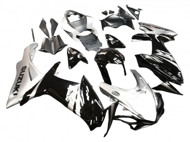 Glänzendes Schwarz Silber 2011-2024 Suzuki GSXR 600 / GSXR 750 Motorrad Verkleidung