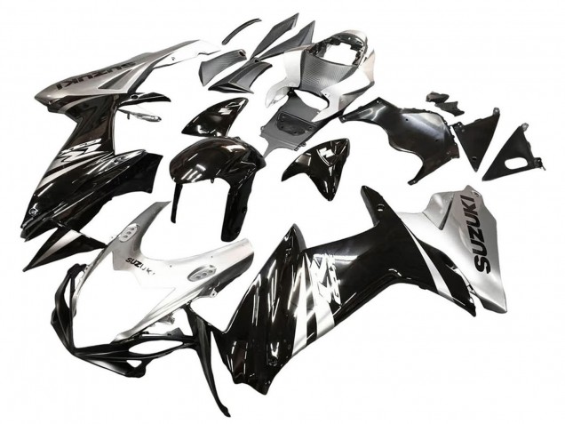 Glänzendes Schwarz Silber 2011-2024 Suzuki GSXR 600 / GSXR 750 Motorrad Verkleidung