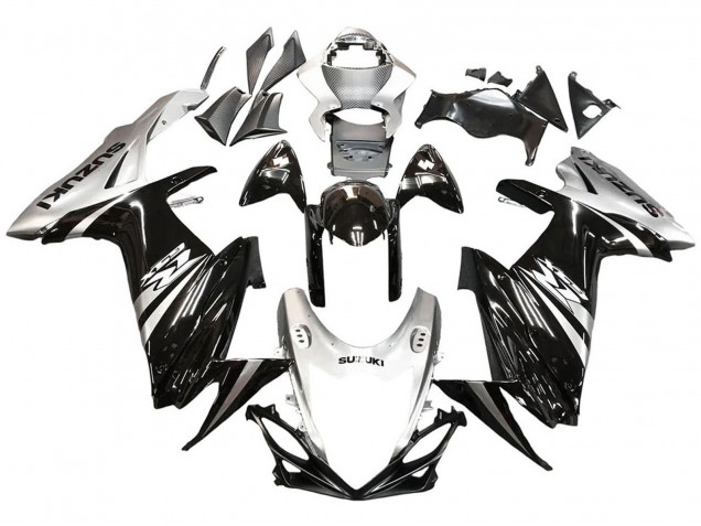 Glänzendes Schwarz Silber 2011-2024 Suzuki GSXR 600 / GSXR 750 Motorrad Verkleidung