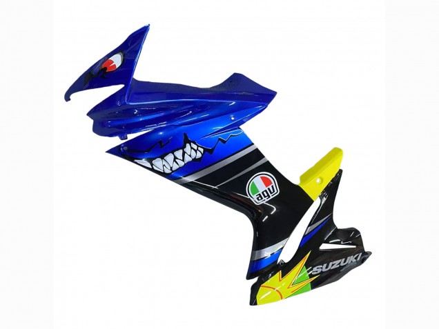 Blau Gelb 2011-2024 Suzuki GSXR 600 / GSXR 750 Motorrad Verkleidung