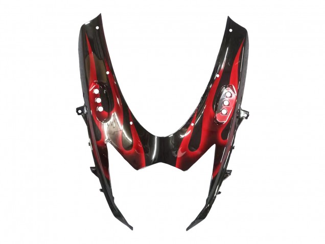 Glänzendes Schwarz Rot Flamme 2011-2024 Suzuki GSXR 600 / GSXR 750 Motorrad Verkleidung
