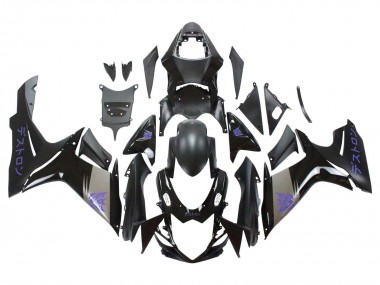 Matt Schwarz Grau Lila 2011-2024 Suzuki GSXR 600 / GSXR 750 Motorrad Verkleidung