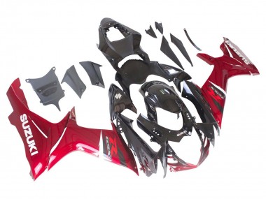 Rot Glänzendes Schwarz 2011-2024 Suzuki GSXR 600 / GSXR 750 Motorrad Verkleidung