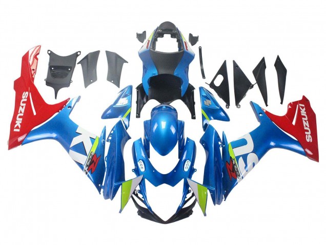 Blau Rot 2011-2024 Suzuki GSXR 600 / GSXR 750 Motorrad Verkleidung