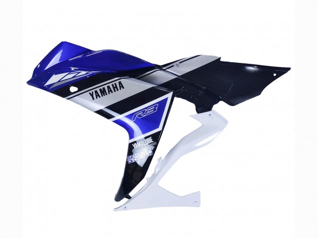 Weiß Blau Schwarz Yamalube 2015-2018 Yamaha YZF R3/R25 Motorrad Verkleidung