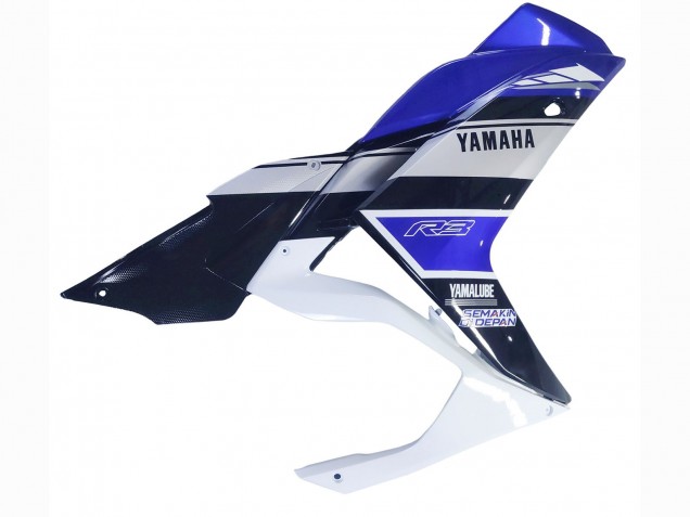 Weiß Blau Schwarz Yamalube 2015-2018 Yamaha YZF R3/R25 Motorrad Verkleidung