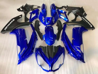 Blau Matt Schwarz 2012-2016 Kawasaki EX650 Motorrad Verkleidung