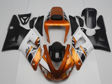 Orange Gold Grau Weiß Schwarz 1998-1999 Yamaha YZF R1 Motorrad Verkleidung