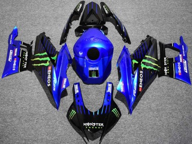 Blau Schwarz Grün ENEOS Yamalube Monster 2019-2021 Yamaha YZF R3/R25 Motorrad Verkleidung