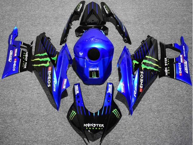 Blau Schwarz Grün ENEOS Yamalube Monster 2019-2021 Yamaha YZF R3/R25 Motorrad Verkleidung