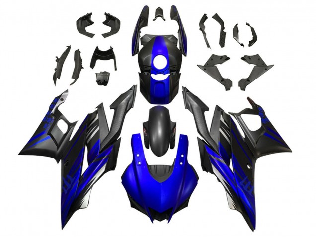 Blau Matt Schwarz 2019-2021 Yamaha YZF R3/R25 Motorrad Verkleidung