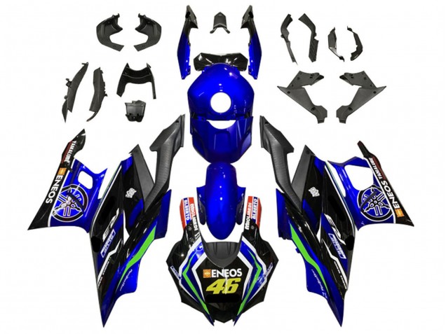 Blau Weiß Grün Schwarz ENEOS 46 2019-2021 Yamaha YZF R3/R25 Motorrad Verkleidung