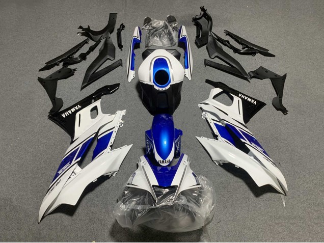 Weiß Blau Schwarz Yamalube 2019-2021 Yamaha YZF R3/R25 Motorrad Verkleidung