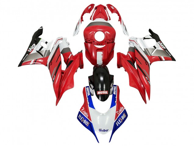 Weiß Rot Blau Schwarz Givi Motul 2019-2021 Yamaha YZF R3/R25 Motorrad Verkleidung