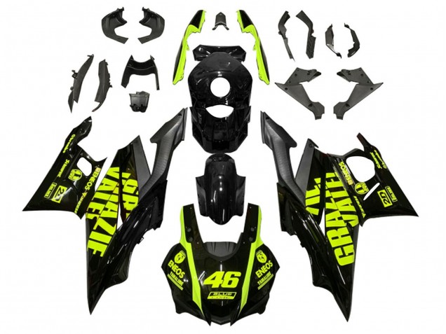 Schwarz Neon Gelb 46 2019-2021 Yamaha YZF R3/R25 Motorrad Verkleidung