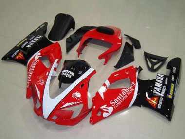 Rot Weiß Glänzendes Schwarz Motul Santunder 1998-1999 Yamaha YZF R1 Motorrad Verkleidung