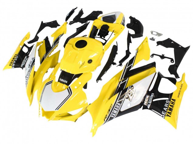 Gelb Weiß Schwarz Streifen 2019-2021 Yamaha YZF R3/R25 Motorrad Verkleidung