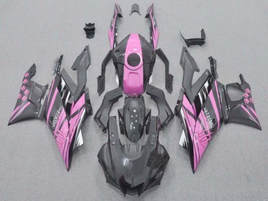 Rosa Schwarz Monster 2022-2024 Yamaha YZF R3/R25 Motorrad Verkleidung