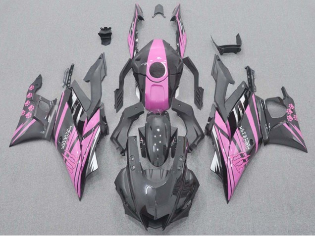 Rosa Schwarz Monster 2022-2024 Yamaha YZF R3/R25 Motorrad Verkleidung