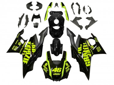 Schwarz Grün ENEOS 46 2022-2024 Yamaha YZF R3/R25 Motorrad Verkleidung
