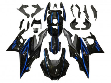 Glänzendes Schwarz Blau 2022-2024 Yamaha YZF R3/R25 Motorrad Verkleidung