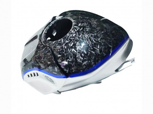 Marble Schwarz Silber Blau Geschmiedet Carbonfaser Stil 2022-2024 Yamaha YZF R3/R25 Motorrad Verkleidung