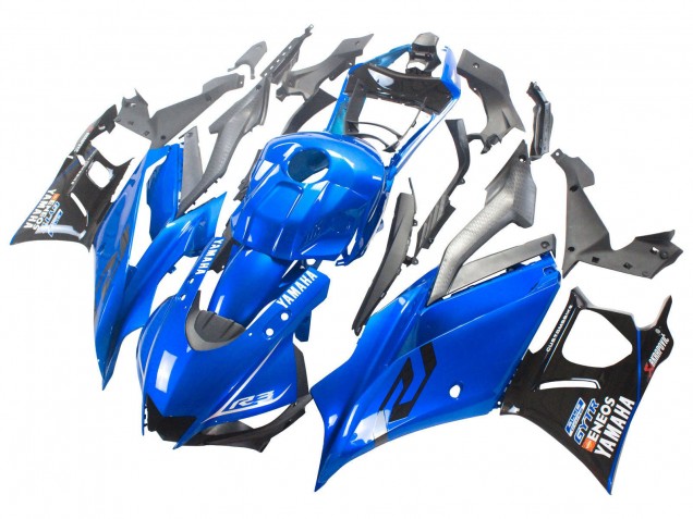 Blau Schwarz ENEOS 2022-2024 Yamaha YZF R3/R25 Motorrad Verkleidung