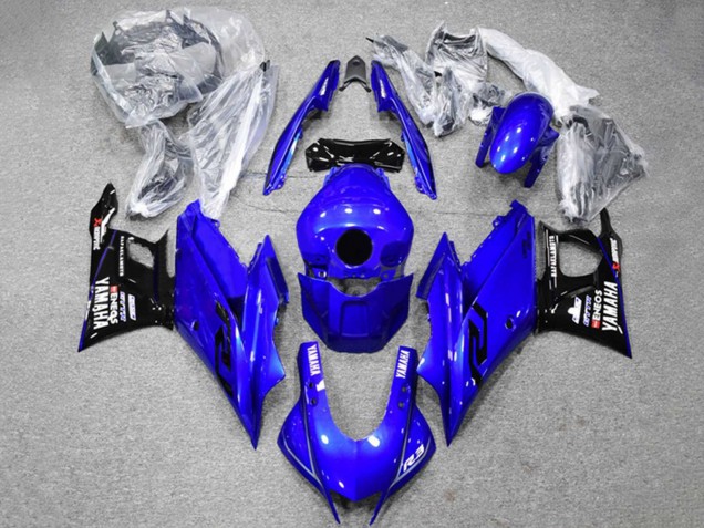 Blau Schwarz ENEOS 2022-2024 Yamaha YZF R3/R25 Motorrad Verkleidung