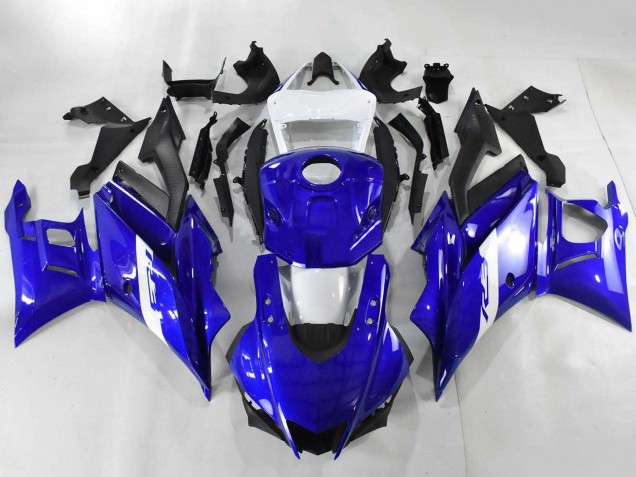 Blau Weiß Matt Schwarz 2022-2024 Yamaha YZF R3/R25 Motorrad Verkleidung