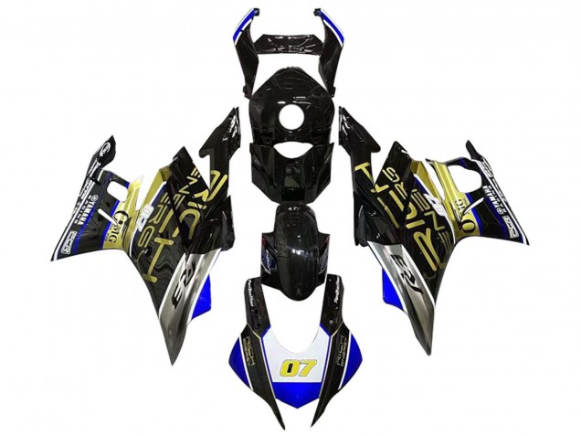 Weiß Blau Gold Glänzendes Schwarz 2022-2024 Yamaha YZF R3/R25 Motorrad Verkleidung