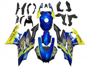 Gelb Blau Matt Schwarz 93 2022-2024 Yamaha YZF R3/R25 Motorrad Verkleidung