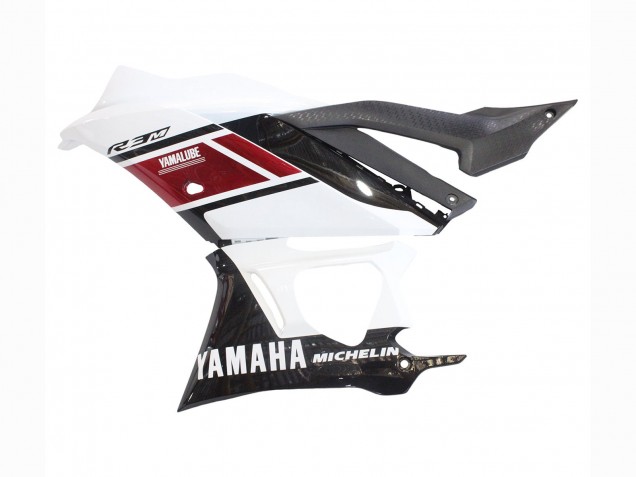 Weiß Rot Schwarz Yamalube 2022-2024 Yamaha YZF R3/R25 Motorrad Verkleidung