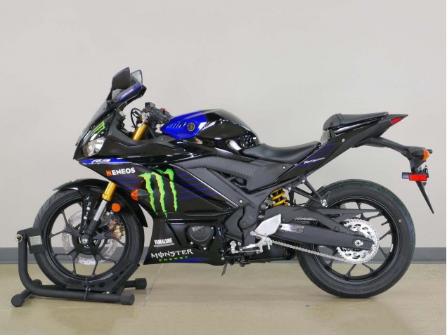 Blau Grün Schwarz Monster Yamalube ENEOS 2022-2024 Yamaha YZF R3/R25 Motorrad Verkleidung