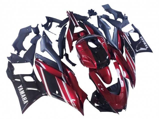Rot Weiß Glänzendes Schwarz 2022-2024 Yamaha YZF R3/R25 Motorrad Verkleidung