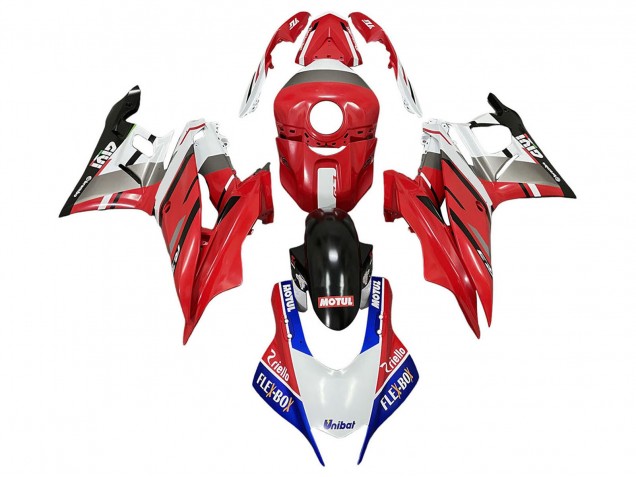 Weiß Rot Blau Schwarz Motul Flex Box Givi Unubat 2022-2024 Yamaha YZF R3/R25 Motorrad Verkleidung