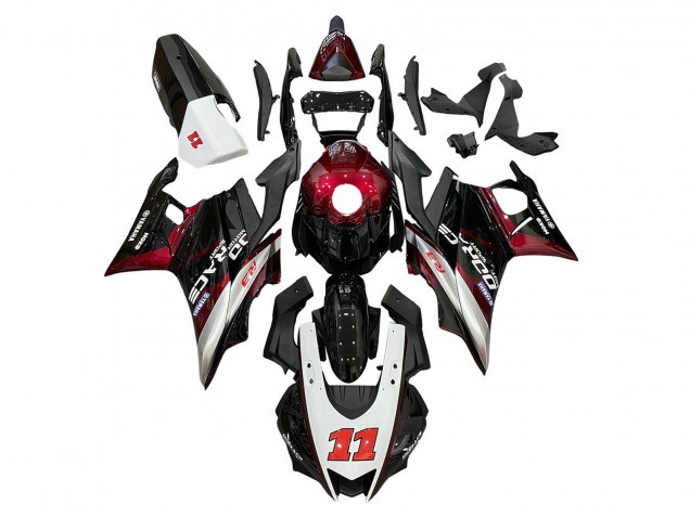 Rot Silber Schwarz 11 2022-2024 Yamaha YZF R3/R25 Motorrad Verkleidung